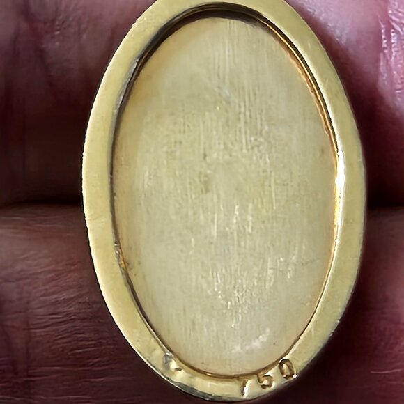 RARE MONICA RICH KOSANN FLORAL SCROLL OVAL 18K CHARM LOCKET PENDANT BRACELET - Picture 4 of 16